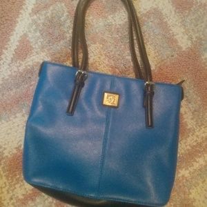 Blue Anne Klein large Tote
